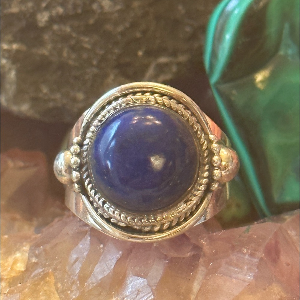 Lapis Bali 925 Solid Sterling Silver Ring - image 1